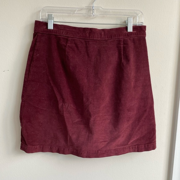 Madewell Studio Zip Skirt in Velvet - Picture 3 of 10